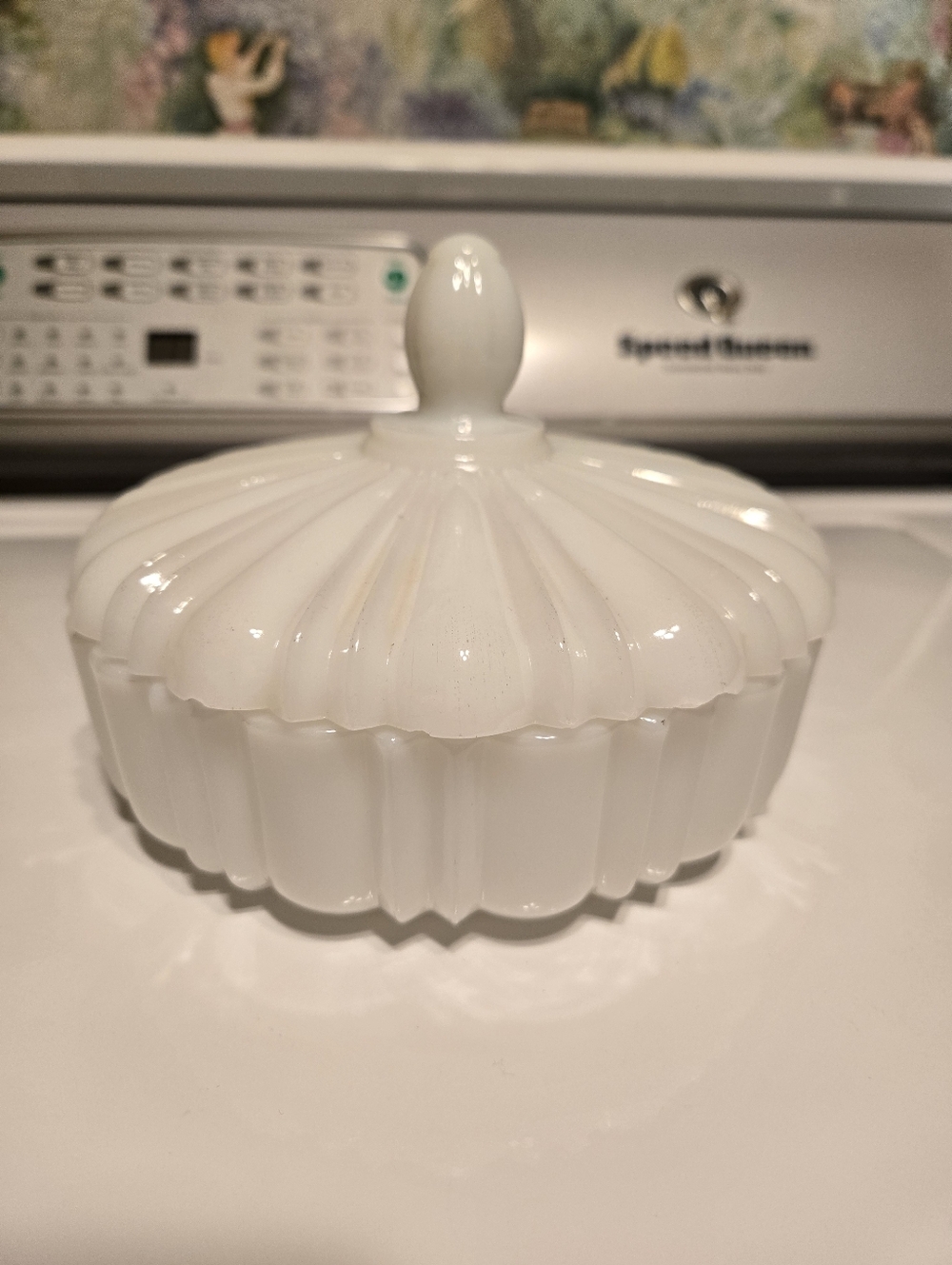 Vintage Milk Glass Candy Dish